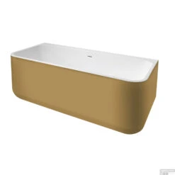 Half Vrijstaand Bad Xenz Guido 160x71x62 Cm Solid Surface Goud