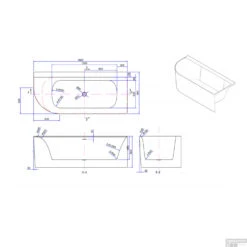 Half Vrijstaand Hoekbad Rechts Luca Sanitair Primo Acryl 180x80x60 Cm Mat Wit (inclusief Afvoer En Sifon) -Baden Luxe Verkoop half vrijstaand hoekbad rechts luca sanitair primo acryl 180x80x60 cm mat wit tech