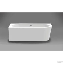 Half Vrijstaand Hoekbad Xenz Charley Links 180x80x60 Cm Acryl Met Badvulcombinatie Hoogglans Wit