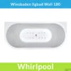 Half Vrijstaande Whirlpool Wiesbaden Wall 180x80x58 Cm Luchtsysteem Met RVS Jets Glans Wit