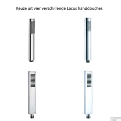 Opbouw Regendoucheset Lacus Linosa 101x45 Cm Verchroomd Messing Met Ovale Hoofddouche -Baden Luxe Verkoop handdouches overzicht lacus ovaal