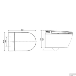 Hangtoilet Allibert AquaSmart Met Softclose En Reinigingssysteem Wit -Baden Luxe Verkoop hangtoilet allibert aquasmart met softclose en reinigingssysteem wit tech