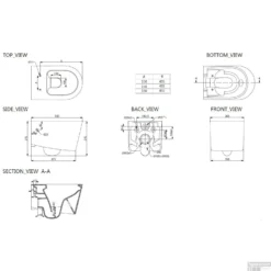 BWS Wandcloset Flow Randloos Diepspoel 55cm EasyCleaning Inclusief Zitting Wit -Baden Luxe Verkoop hangtoilet bws flow randloos diepspoel easycleaning incl. zitting tech