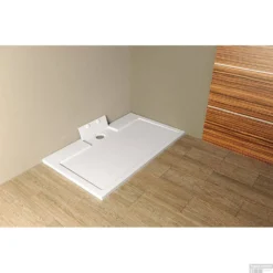 Douchebak Gegoten Marmer Sapho Irena 140x90x3.5 Cm Rechthoek Wit -Baden Luxe Verkoop hi14090 douchebak marmer sapho irena 140x90x3.5 cm rechthoek wit 2