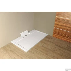 Douchebak Gegoten Marmer Sapho Irena 150x100x3.5 Cm Rechthoek Wit -Baden Luxe Verkoop hi150100 douchebak marmer sapho irena 150x100x3.5 cm rechthoek wit 2