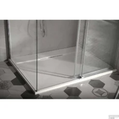 Douchebak Gegoten Marmer Sapho Irena 150x100x3.5 Cm Rechthoek Wit -Baden Luxe Verkoop hi150100 douchebak marmer sapho irena 150x100x3.5 cm rechthoek wit 3