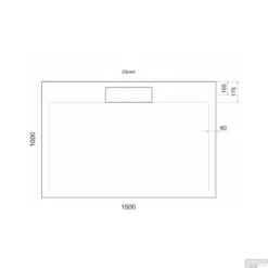 Douchebak Gegoten Marmer Sapho Irena 150x100x3.5 Cm Rechthoek Wit -Baden Luxe Verkoop hi150100 douchebak marmer sapho irena 150x100x3.5 cm rechthoek wit 7