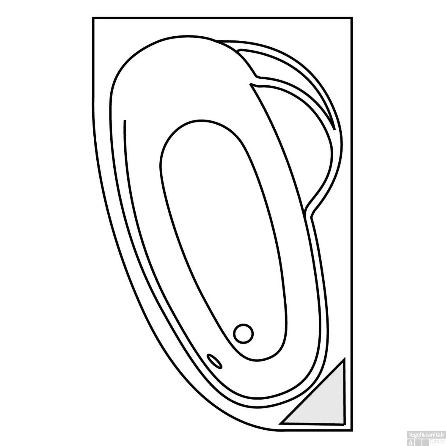 Hoekbad Allibert Ladvia 175x110 Asymmetrisch Rechts 4 Hoekbad Allibert Ladvia 175x110 Asymmetrisch Rechts - Afbeelding 4