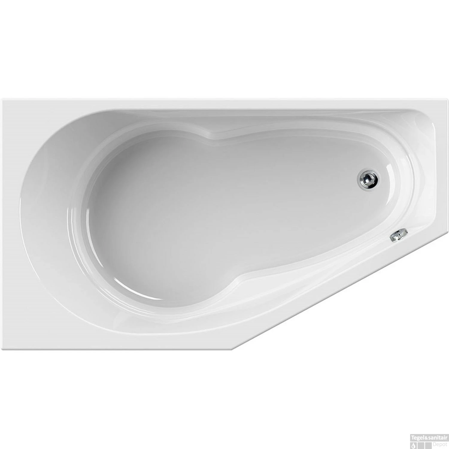 Inbouw Hoekbad Wisa Tirano 160x90x47.5 Cm Links Wit 1 Inbouw Hoekbad Wisa Tirano 160x90x47.5 Cm Links Wit