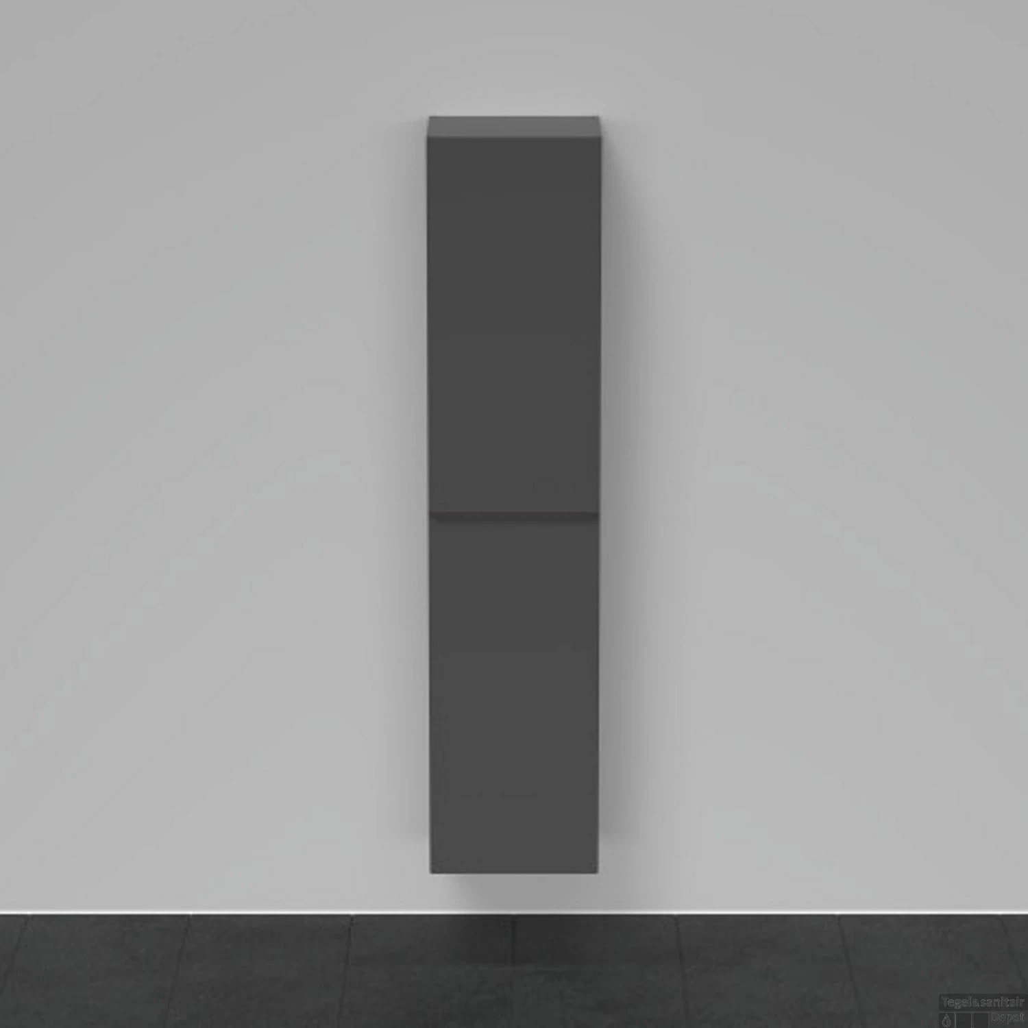 Hoge Kast Duravit D-Neo Kolomkast Wand 176 Cm Linksdraaiend Mat Grafiet - Afbeelding 2