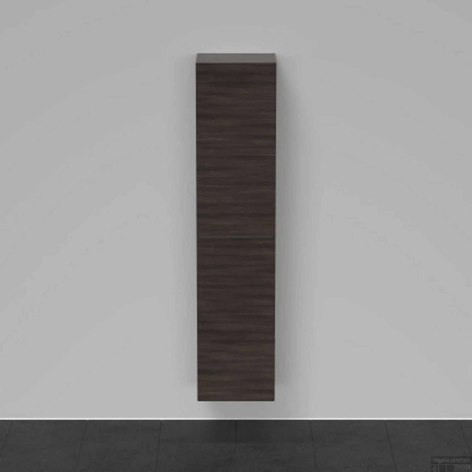 Hoge Kast Duravit D-Neo Kolomkast Wand 176 Cm Rechtsdraaiend Mat Kastanje (Donker) - Afbeelding 2