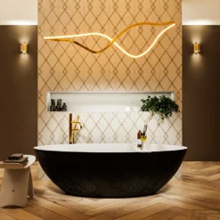 HOLM Vrijstaand Bad 180x85cm Kleur Urban / Talc -Baden Luxe Verkoop holm 2 00003