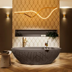 HOLM Vrijstaand Bad 180x85cm Kleur Smoke / Smoke -Baden Luxe Verkoop holm 2 00020