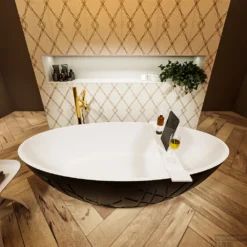 HOLM Vrijstaand Bad 180x85cm Kleur Urban / Talc -Baden Luxe Verkoop holm 3 00003