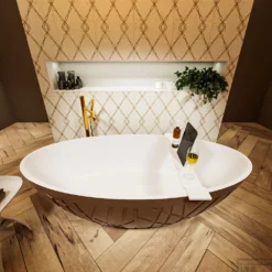 HOLM Vrijstaand Bad 180x85cm Kleur Rust / Talc -Baden Luxe Verkoop holm 3 00011