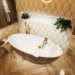 HOLM Vrijstaand Bad 180x85cm Kleur Rust / Talc -Baden Luxe Verkoop holm 4 00011