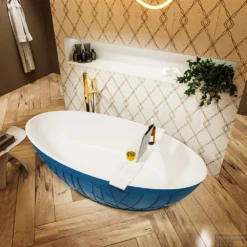 HOLM Vrijstaand Bad 180x85cm Kleur Jeans / Talc -Baden Luxe Verkoop holm 4 00013