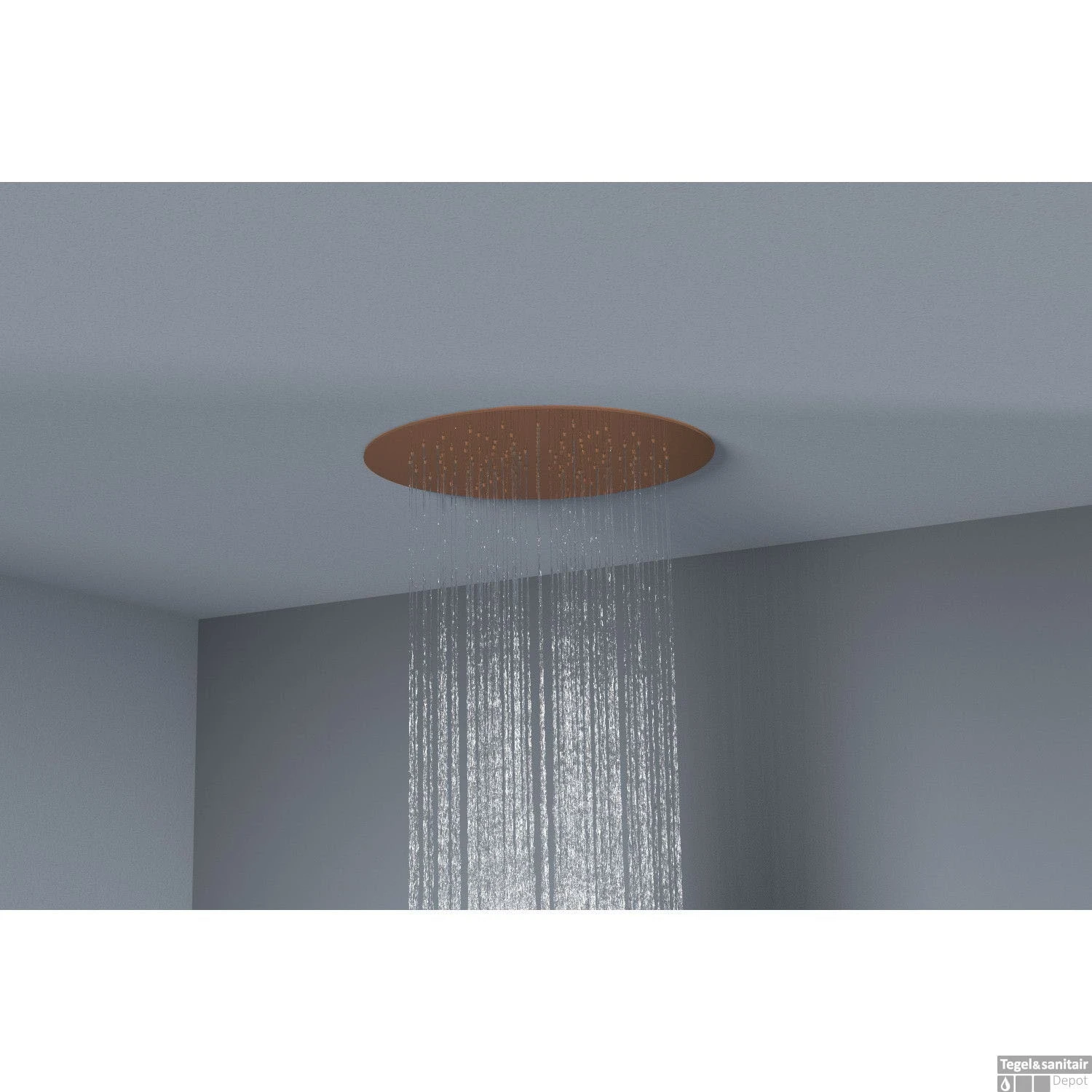 Hoofddouche Belleza Bagno ClipOn Inbouw Regendouche Rond 34 Cm Rose Goud 2 Hoofddouche Belleza Bagno ClipOn Inbouw Regendouche Rond 34 Cm Rose Goud - Afbeelding 2