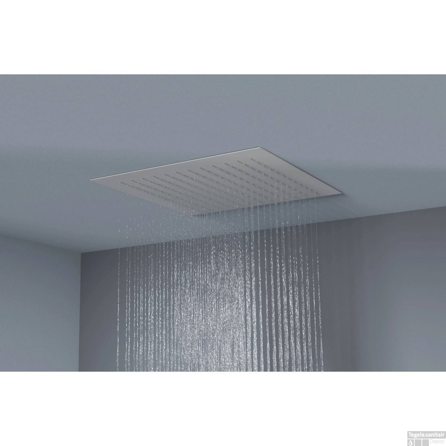 Hoofddouche Belleza Bagno ClipOn Inbouw Regendouche Vierkant 44x44 Cm Mat Wit