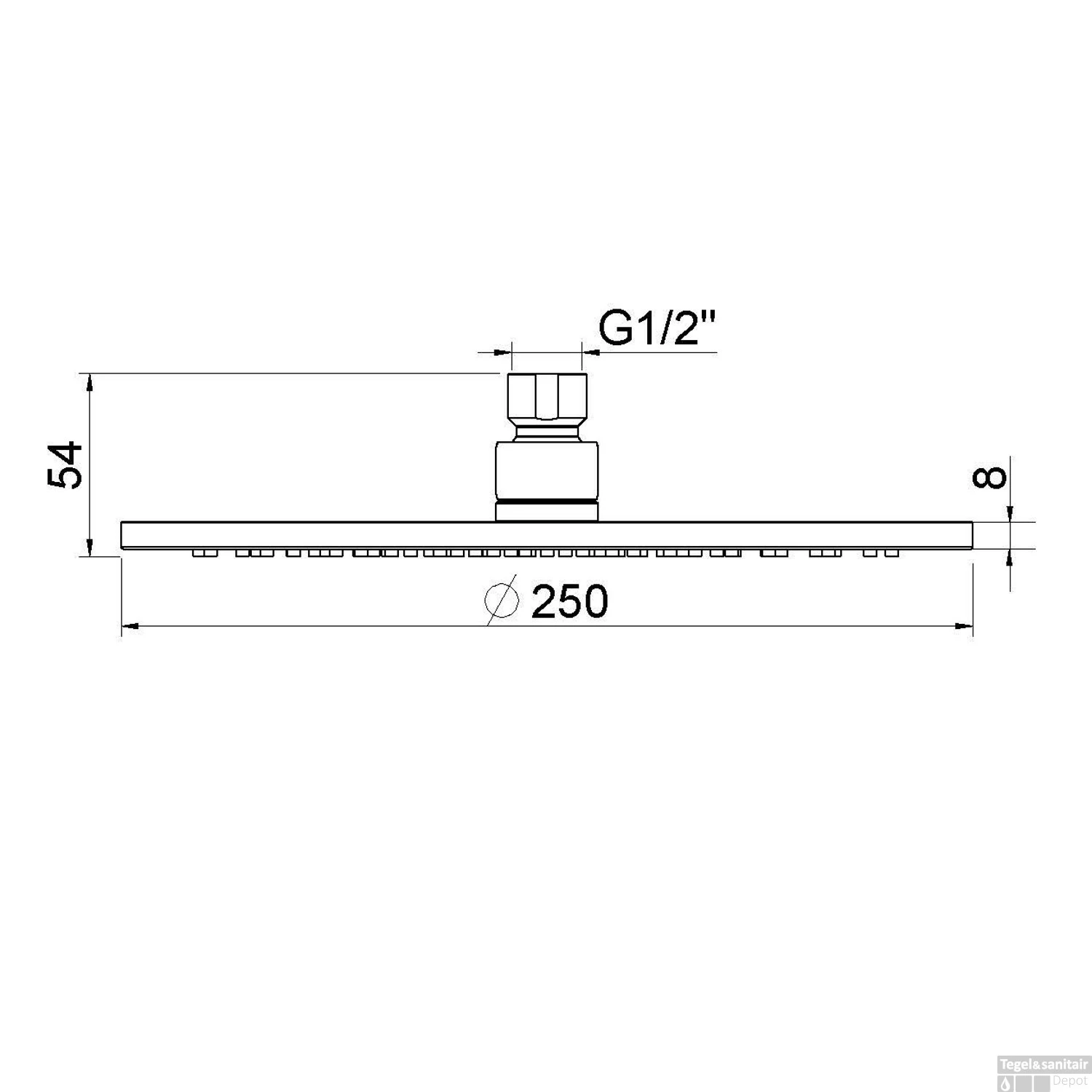 Hoofddouche Boss & Wessing Cemal Rond 25x0,8 Cm Antikalk Chroom 2 Hoofddouche Boss & Wessing Cemal Rond 25x0,8 Cm Antikalk Chroom - Afbeelding 2