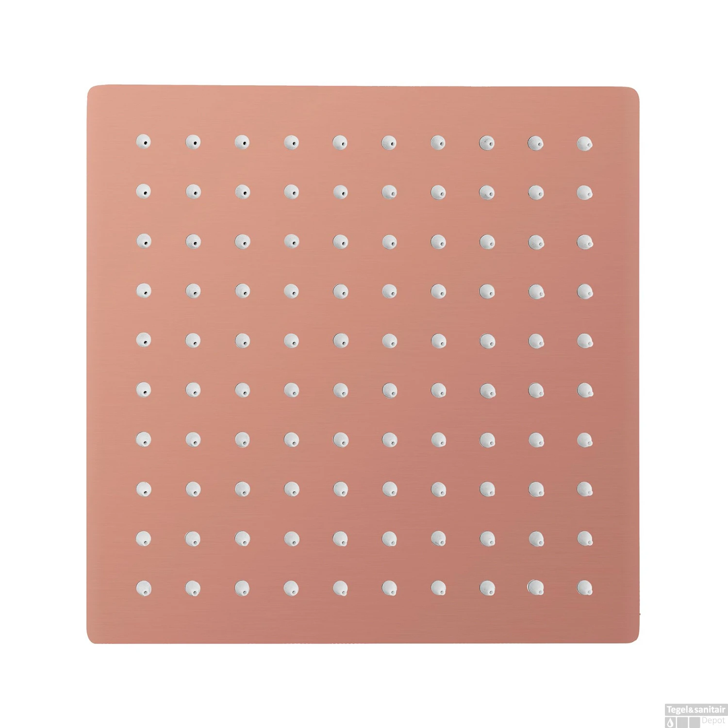 Hoofddouche BWS Colorato Vierkant 30x30 Cm Geborsteld Koper 2 Hoofddouche BWS Colorato Vierkant 30x30 Cm Geborsteld Koper - Afbeelding 2