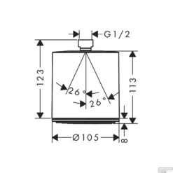 Hoofddouche HansGrohe Pulsify S 105 1 Jet EcoSmart Zonder Wandaansluiting Chroom -Baden Luxe Verkoop hoofddouche hansgrohe pulsify s 105 1 jet zonder wandaansluiting ecosmart tech