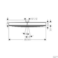 Hoofddouche HansGrohe Pulsify S 260 1 Jet EcoSmart Zonder Wandaansluiting Mat Zwart -Baden Luxe Verkoop hoofddouche hansgrohe pulsify s 260 1 jet ecosmart tech 1