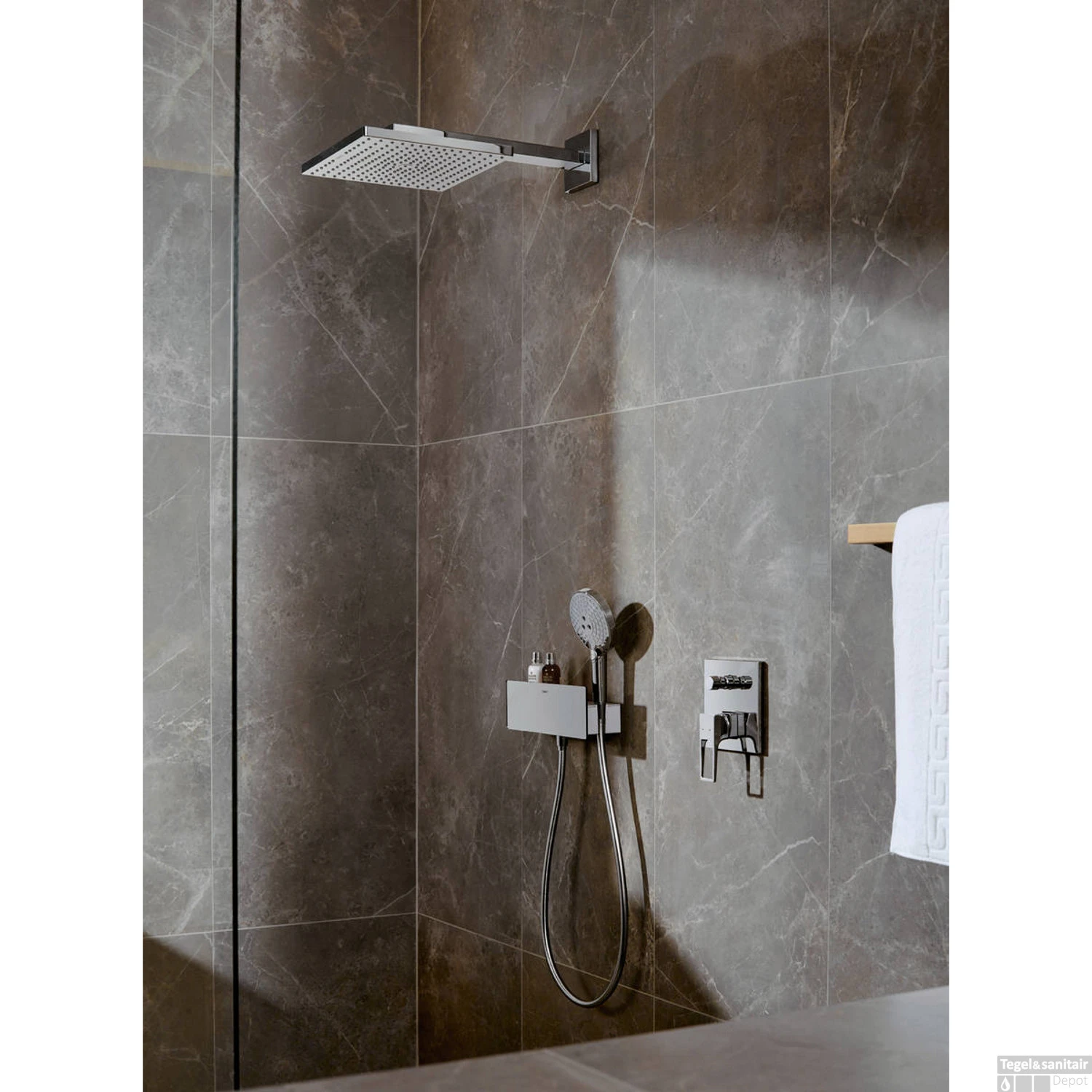 Hoofddouche HansGrohe Raindance E 300 1jet Met Douche-arm Chroom 2 Hoofddouche HansGrohe Raindance E 300 1jet Met Douche-arm Chroom - Afbeelding 2