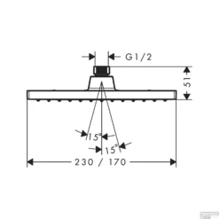 Hoofddouche HansGrohe Vernis Shape 230 1 Jet Green Chroom -Baden Luxe Verkoop hoofddouche hansgrohe vernis shape 230 1 jet green tech