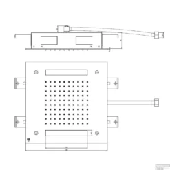 Hoofddouche Hotbath Mate 30x30 LED Blauw Inbouw Chroom -Baden Luxe Verkoop hoofddouche hotbath mate 30x30 led blauw inbouw chroom tech