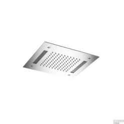 Hoofddouche Hotbath Mate 30x30 LED Blauw Inbouw Geborsteld Nikkel