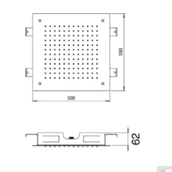 Hoofddouche Hotbath Mate Inbouw Vierkant 50x50 Cm Chroom -Baden Luxe Verkoop hoofddouche hotbath mate inbouw vierkant 50x50 cm chroom tech