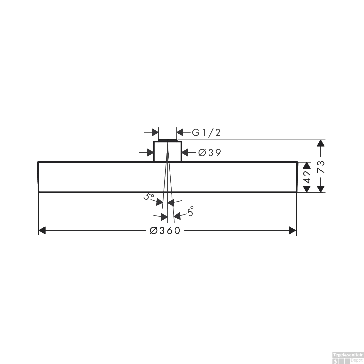 Hoofddouche Plafond HansGrohe Rainfinity PowderRain 360 1jet Geborsteld Brons 3 Hoofddouche Plafond HansGrohe Rainfinity PowderRain 360 1jet Geborsteld Brons - Afbeelding 3