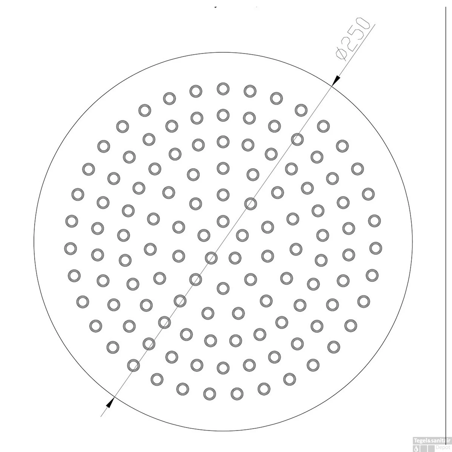 Hoofddouche Rond 304-Ufo Wiesbaden RVS 25 Cm 2 Hoofddouche Rond 304-Ufo Wiesbaden RVS 25 Cm - Afbeelding 2