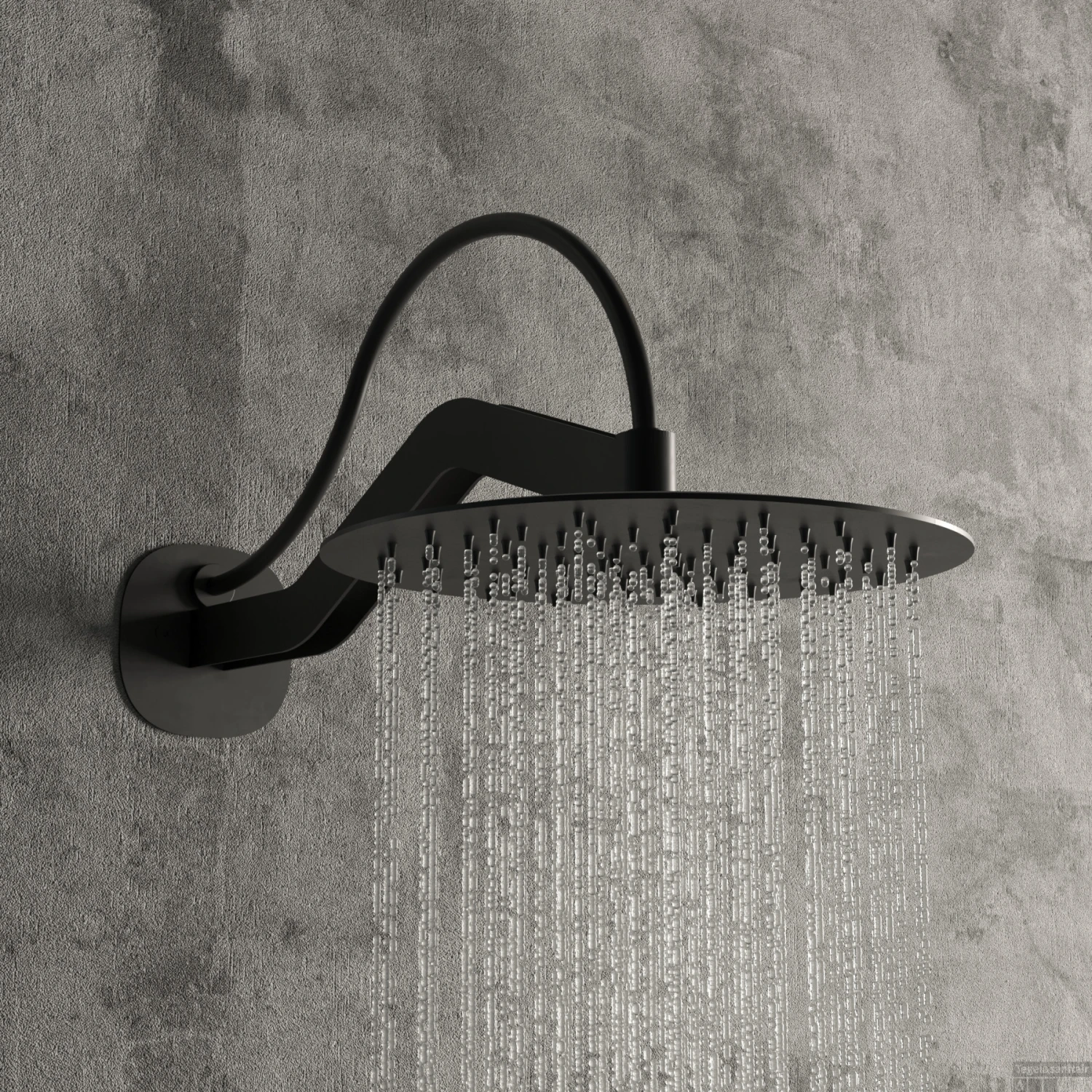 Hoofddouche Salenzi Giro Ultra Dun 25cm Mat Zwart 1 Hoofddouche Salenzi Giro Ultra Dun 25cm Mat Zwart