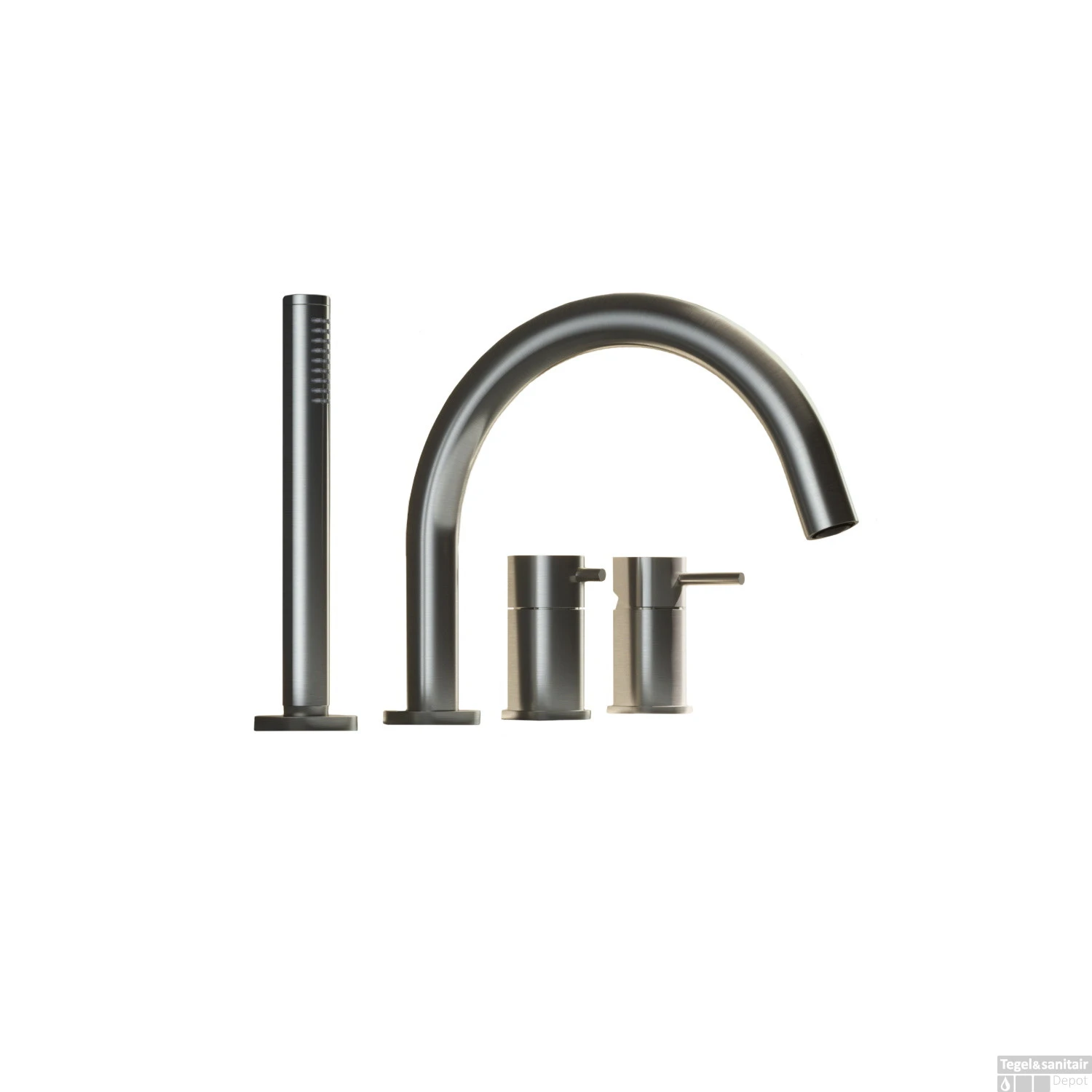 Hotbath Archie Badrandcombinatie Mengkraan Met Uitloop 2-weg Omstel RVS 316 AR073IX - Afbeelding 2