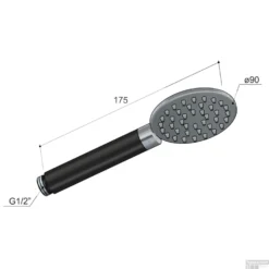 Hotbath Archie Handdouche Rond RVS 316 AR353IX 5 Hotbath Archie Handdouche Rond RVS 316 AR353IX -Baden Luxe Verkoop hotbath archie handdouche rond rvs 316 ar353ix tech