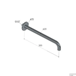 Hotbath Archie Uitloop Lengte 30 Cm RVS 316 AR095-30IX -Baden Luxe Verkoop hotbath archie uitloop lengte 30 cm rvs 316 ar095 30ix tech
