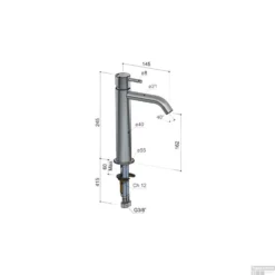 Hotbath Archie Wastafelmengkraan Zonder Waste RVS 316 AR003MIX -Baden Luxe Verkoop hotbath archie wastafelmengkraan zonder waste rvs 316 ar003mix tech