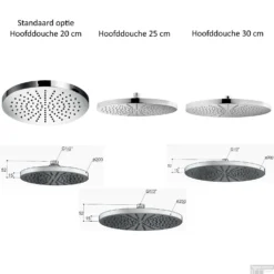 Complete Regendouche Hotbath Get Together IBS2RA Inbouwset Met 2-Weg Stop Omstel Rond -Baden Luxe Verkoop hotbath inbouw regendoucheset keuze hoofddouche 20 25 30 cm ibs2ra