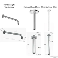 Complete Regendouche Hotbath Get Together IBS2RA Inbouwset Met 2-Weg Stop Omstel Rond -Baden Luxe Verkoop hotbath inbouw regendoucheset keuze wanduitlaat of plafonduitlaat ibs2ra