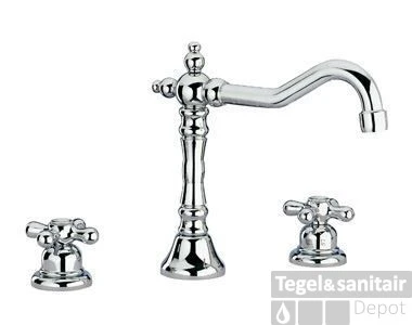 Huber Croisette 3-gats Wastafelmengkraan RVS 164CS01HNS 1 Huber Croisette 3-gats Wastafelmengkraan RVS 164CS01HNS