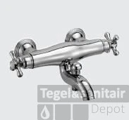 Huber Croisette Badthermostaatkraan Chroom/Goud 28201HCA