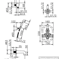 Huber Croisette Inbouwset Badmengkraan Chroom 915CS01HCR