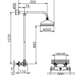 Huber Croisette Thermostatische Doucheset Chroom 391.CS21H.CR