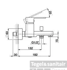 Huber Dado Badmengkraan Zonder Douchegarnituur Chroom DD00013021