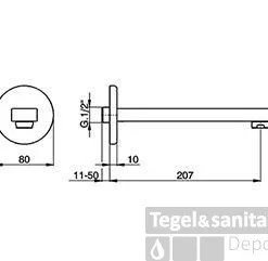 Huber Dado Baduitloop Chroom DD00024021