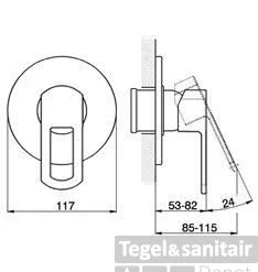 Huber Dado Cascade Afdekset Douchemengkraan Chroom DC.000300.21