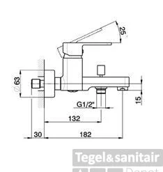 Huber Dado Cascade Bad/douche Mengkraan Chroom DC.000130.21