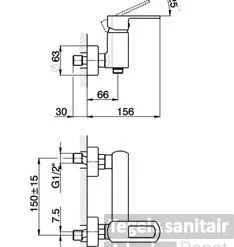Huber Dado Cascade Douchemengkraan Chroom DC.000440.21